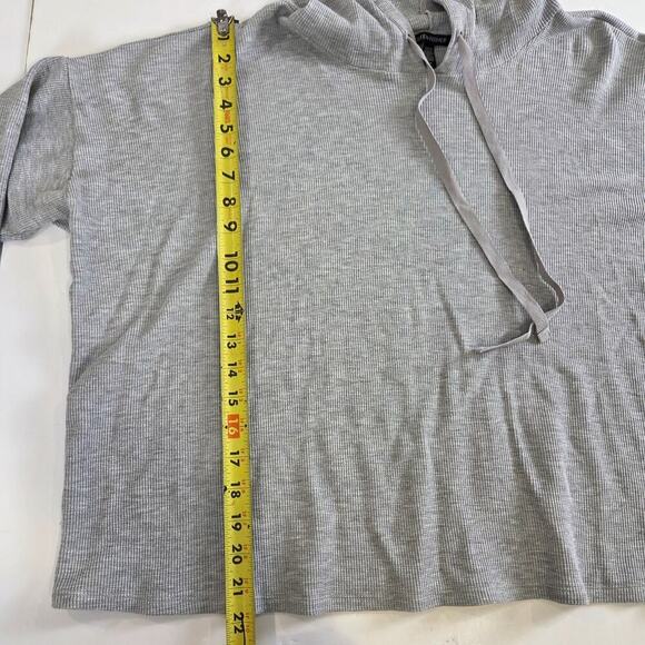 Eileen Fisher Gray Thermal Hooded Top Plus Size 2x - Picture 2 of 5